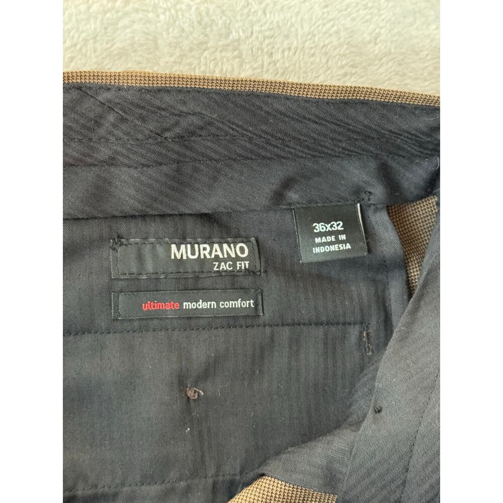 Murano Zac Fit Mens 36x32 Tan Brown Dress Pants Trousers Ultimate Modern Comfort - Picture 8 of 8